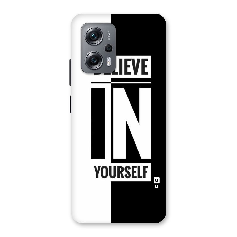 Believe Yourself Black Back Case for Redmi K50i