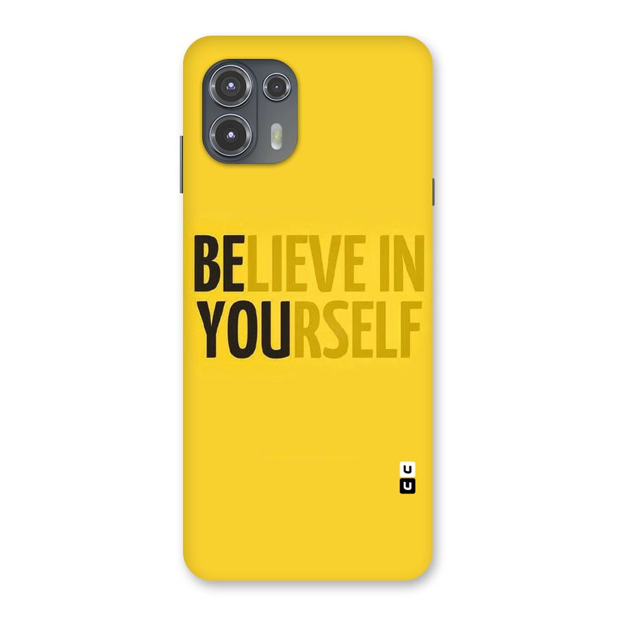 Believe Yourself Yellow Back Case for Motorola Edge 20 Fusion
