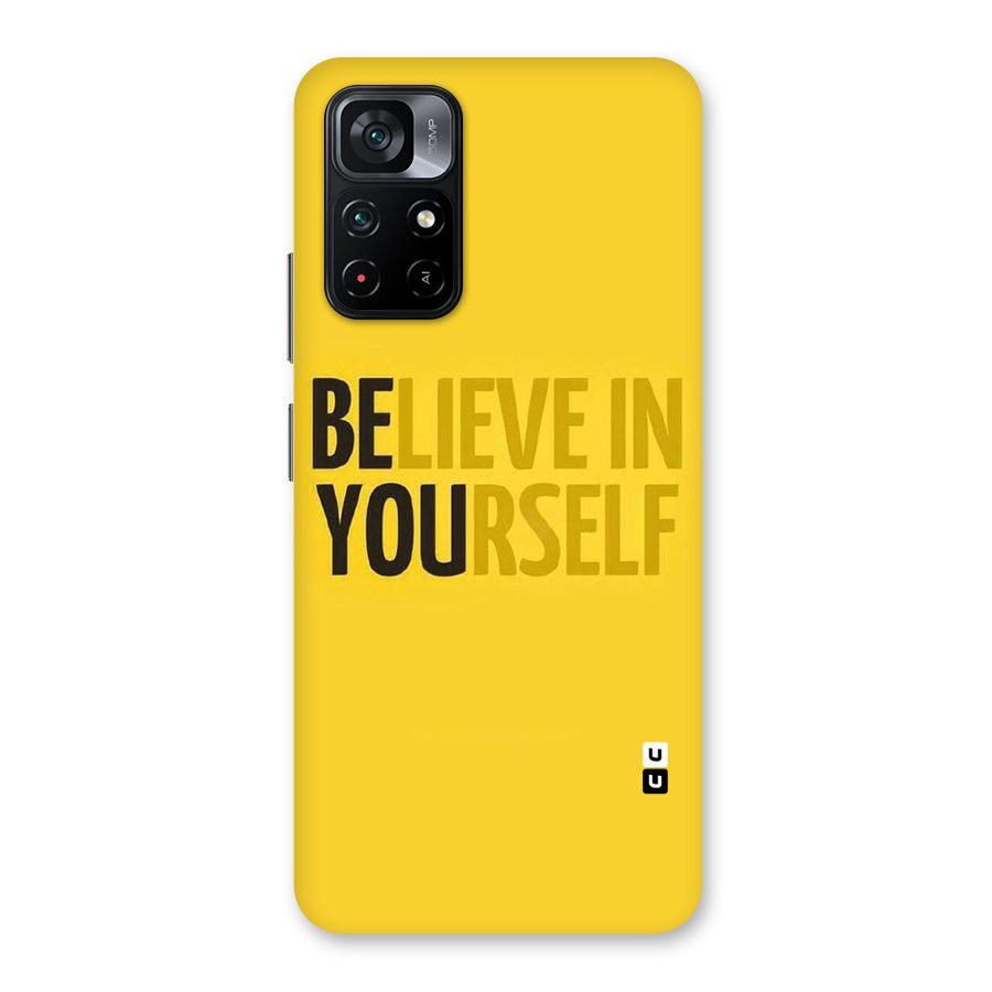 Believe Yourself Yellow Back Case for Poco M4 Pro 5G