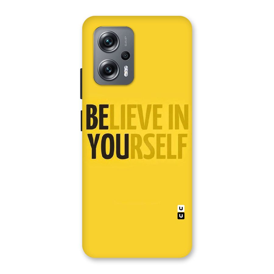 Believe Yourself Yellow Back Case for Redmi K50i