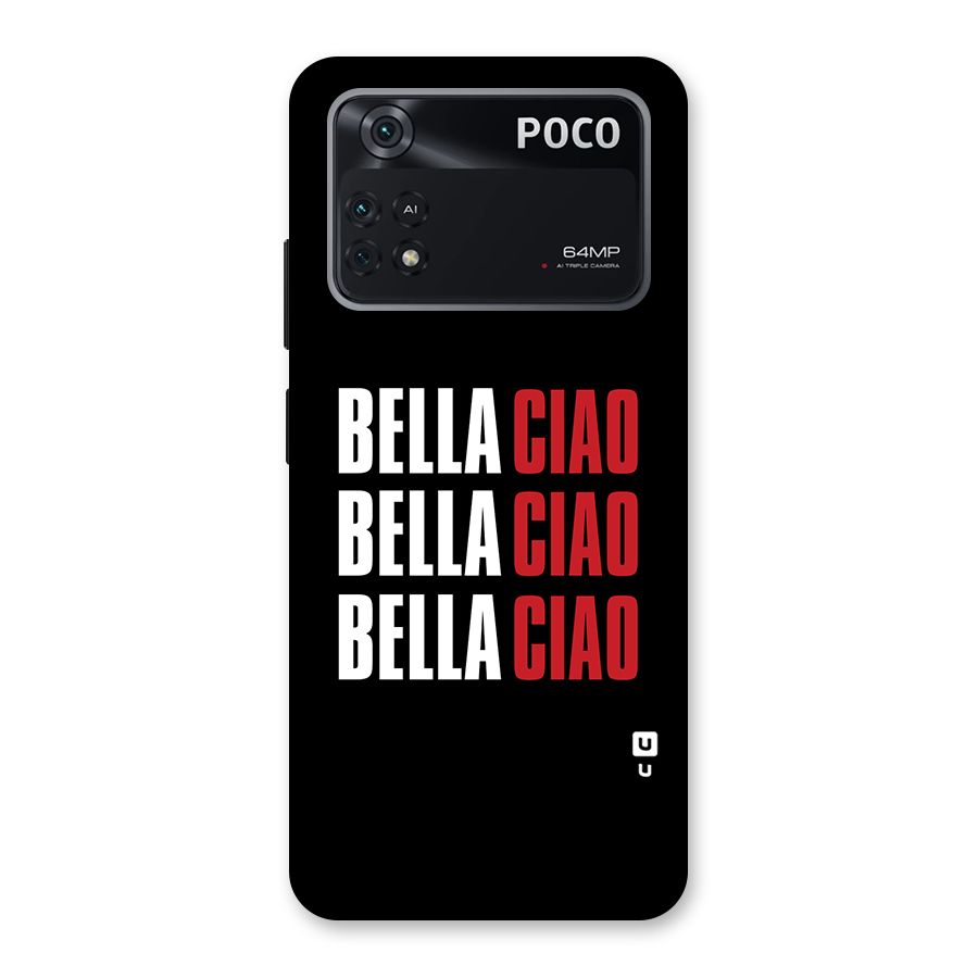 Bella Ciao Bella Ciao Bella Ciao Back Case for Poco M4 Pro 4G