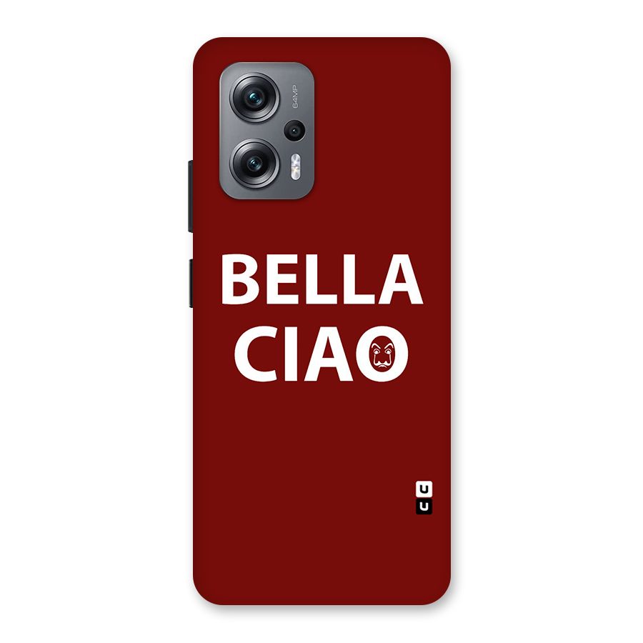 Bella Ciao Typography Art Back Case for Redmi K50i