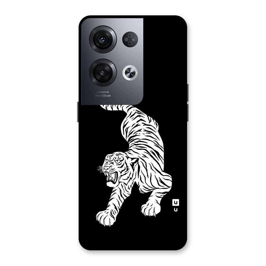 Bengal Tiger Stencil Art Back Case for Oppo Reno8 Pro 5G