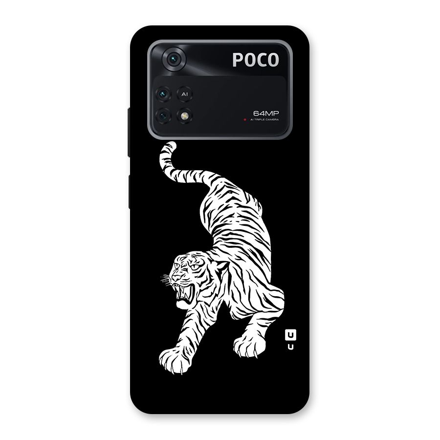 Bengal Tiger Stencil Art Back Case for Poco M4 Pro 4G