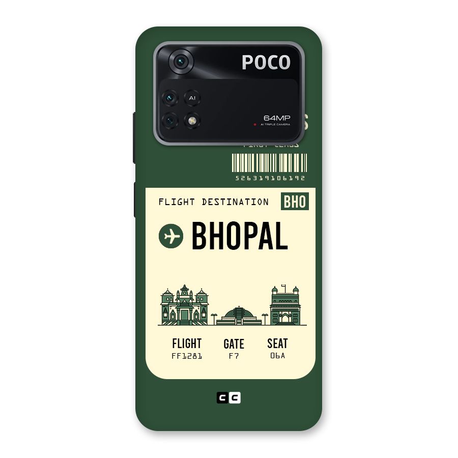 Bhopal Boarding Pass Back Case for Poco M4 Pro 4G