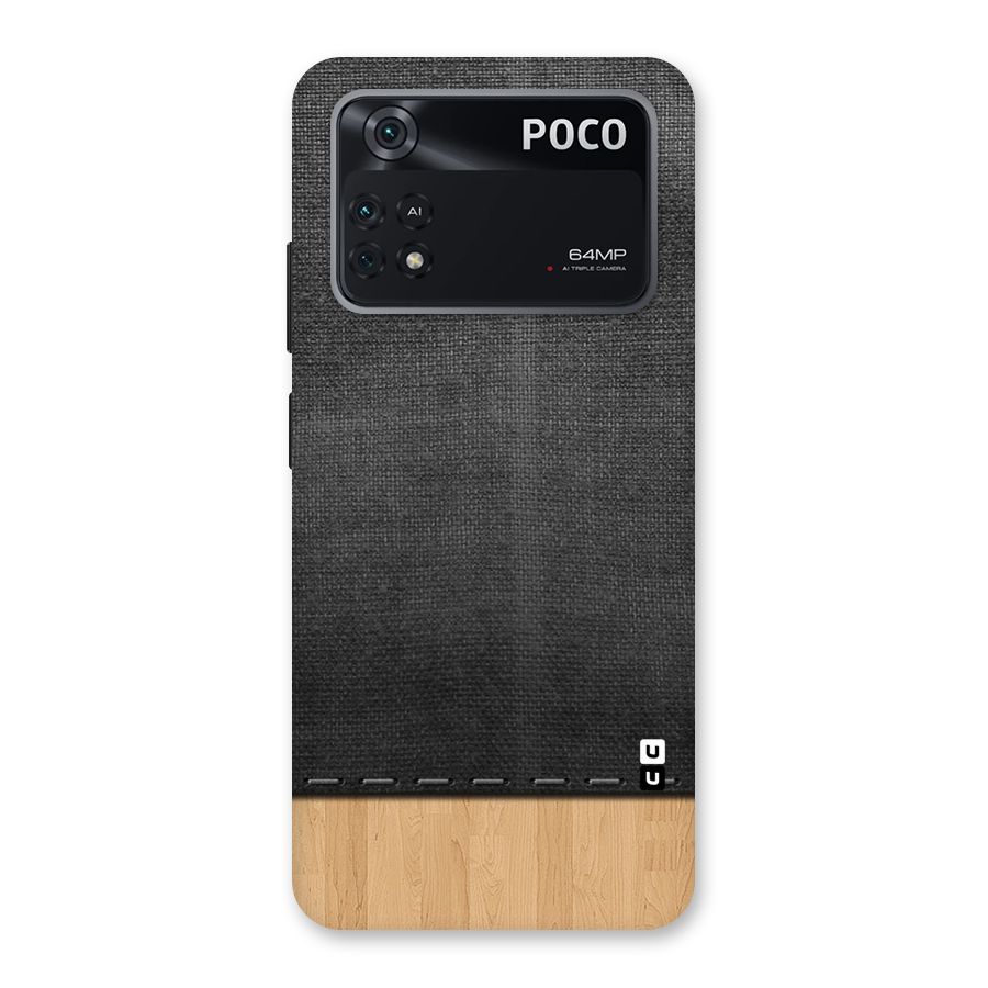 Bicolor Wood Texture Back Case for Poco M4 Pro 4G