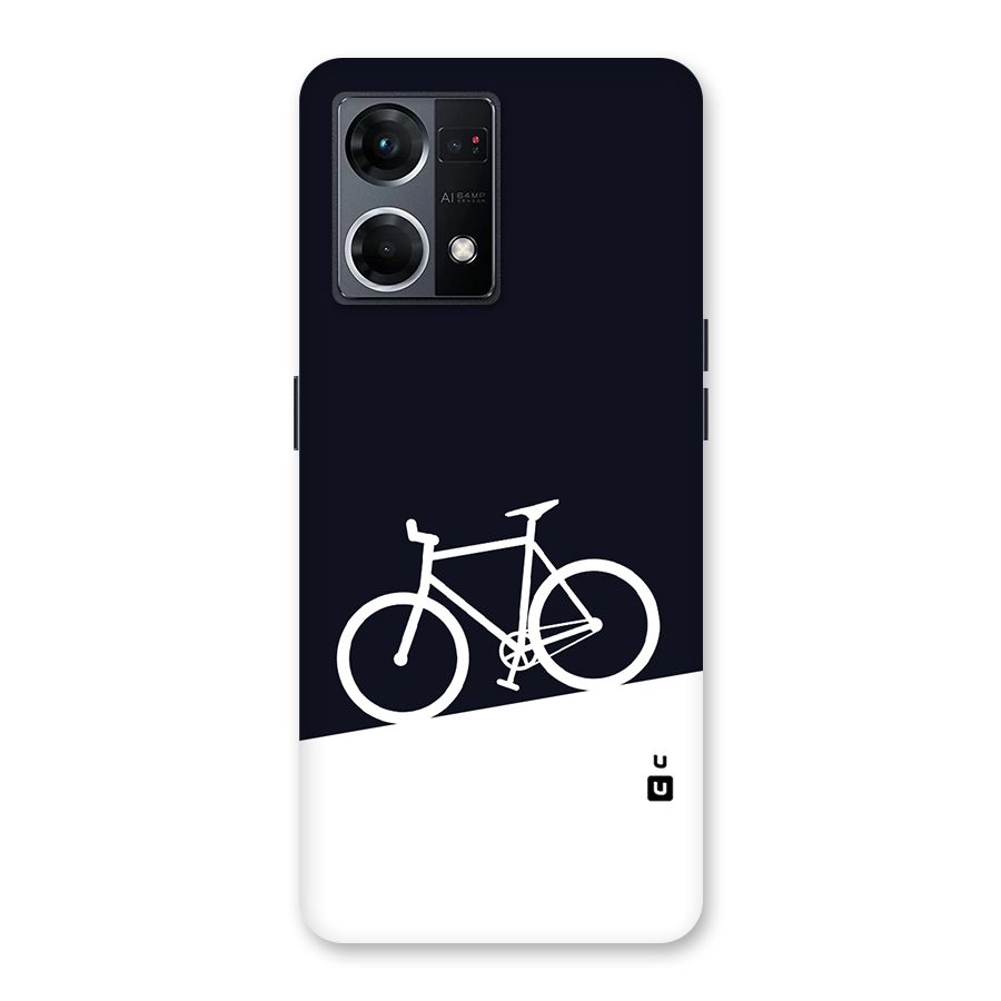 Bicycle Minimal Art Glass Back Case for Oppo F21 Pro 5G