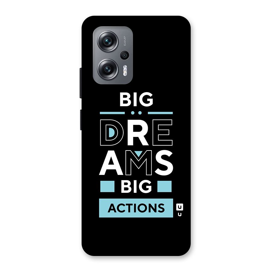 Big Dreams Big Actions Back Case for Redmi K50i