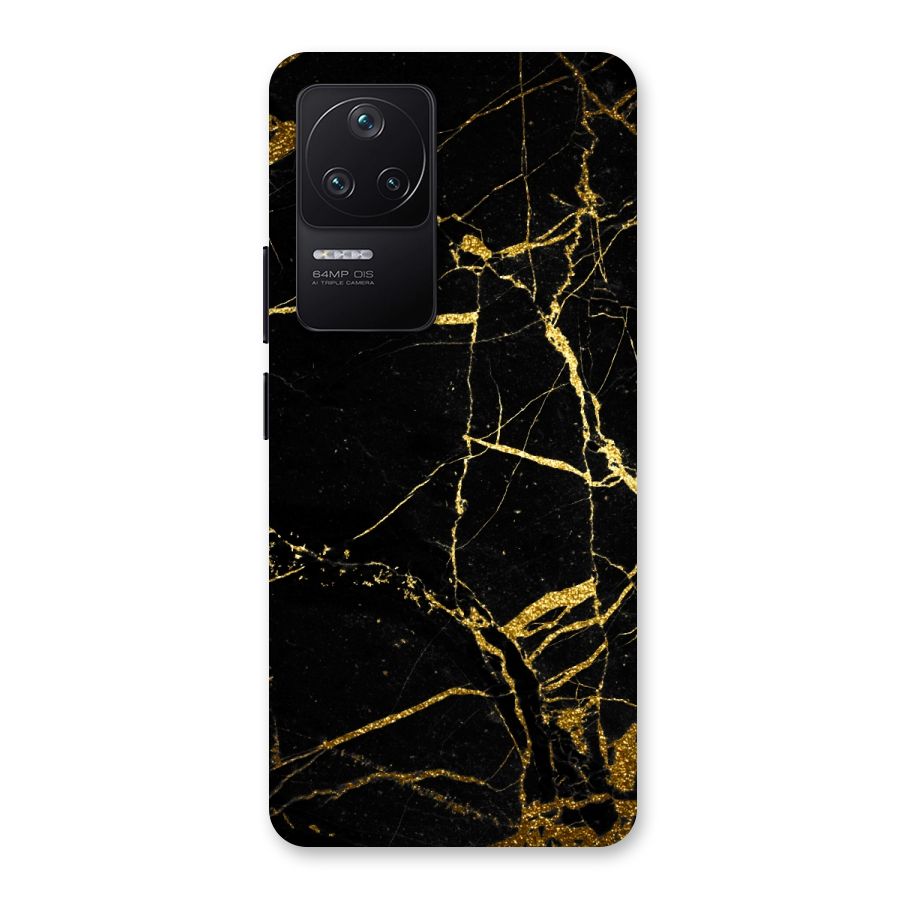 Black And Gold Design Back Case for Poco F4 5G