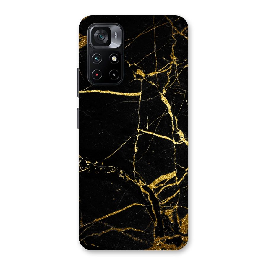 Black And Gold Design Back Case for Poco M4 Pro 5G