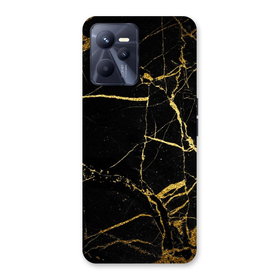 Black And Gold Design Back Case for Realme C35
