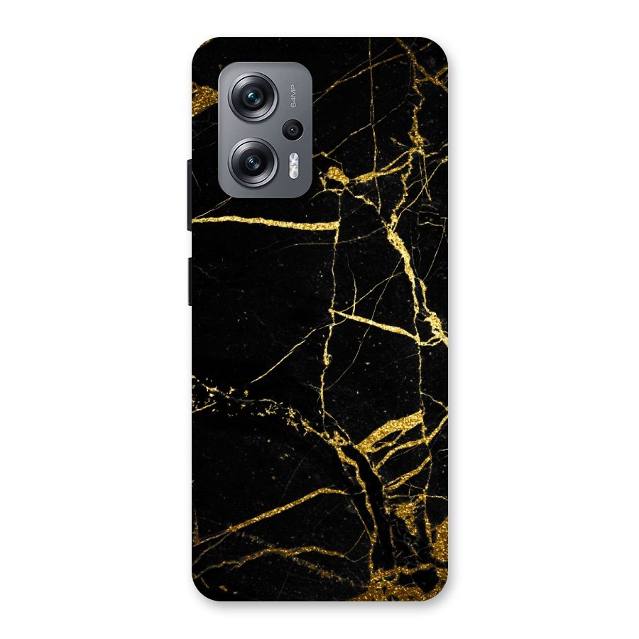 Black And Gold Design Back Case for Redmi K50i