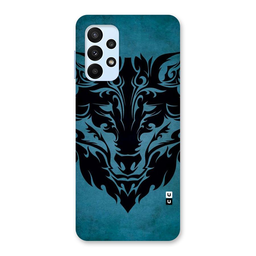 Black Artistic Wolf Back Case for Galaxy A23