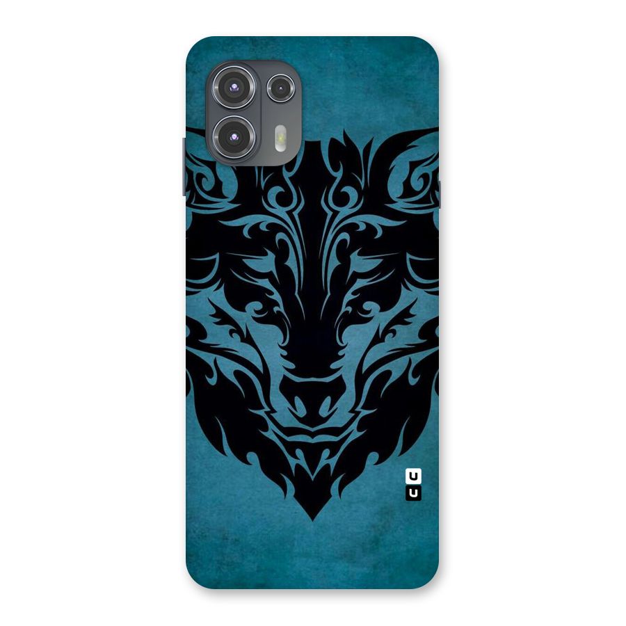 Black Artistic Wolf Back Case for Motorola Edge 20 Fusion