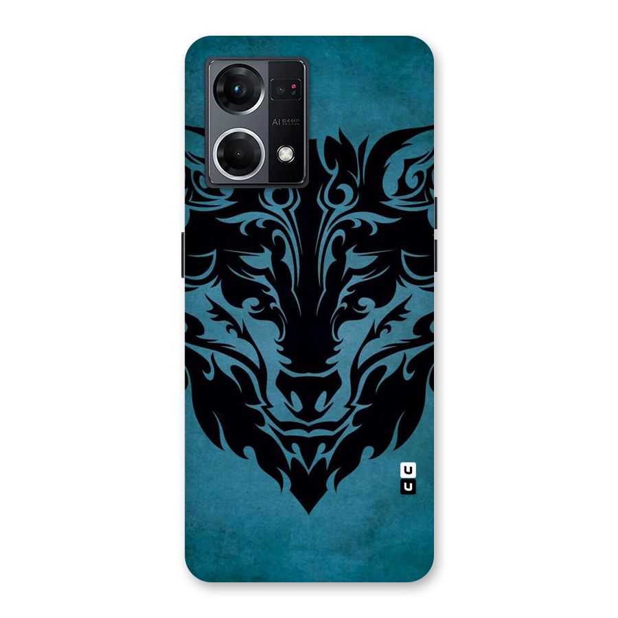 Black Artistic Wolf Glass Back Case for Oppo F21 Pro 5G