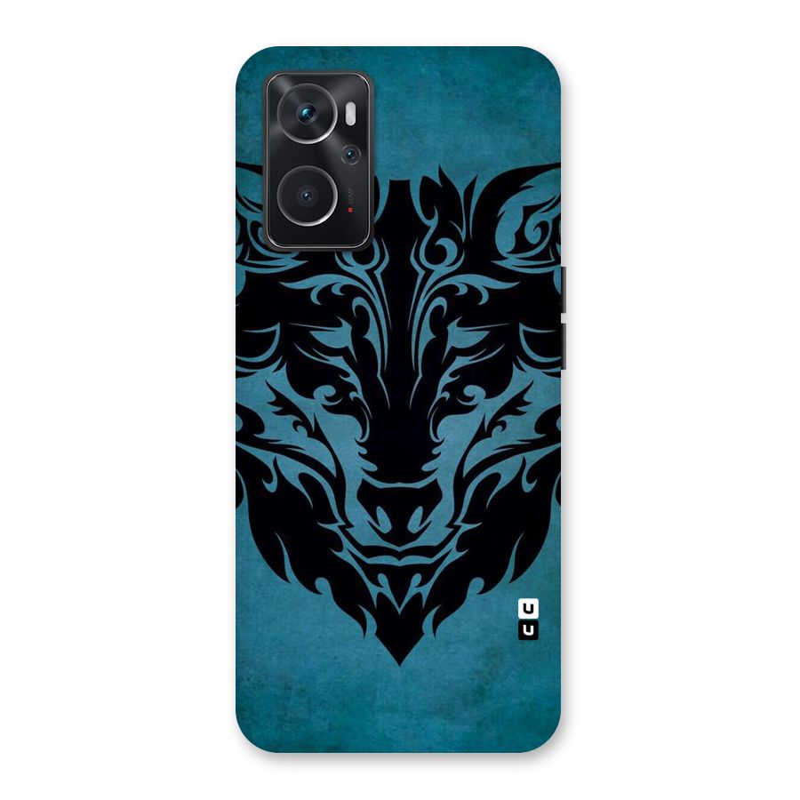 Black Artistic Wolf Back Case for Oppo K10 4G