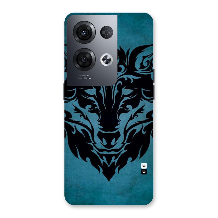 Black Artistic Wolf Back Case for Oppo Reno8 Pro 5G