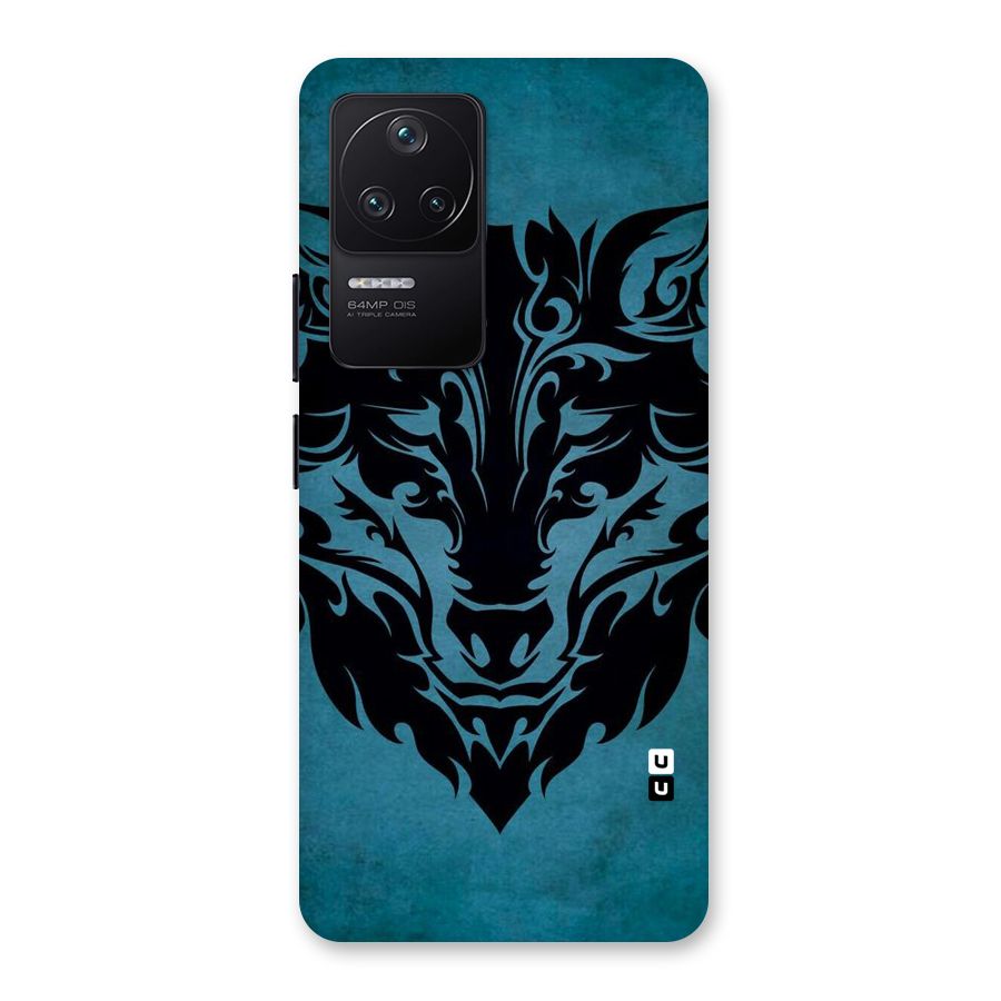 Black Artistic Wolf Back Case for Poco F4 5G