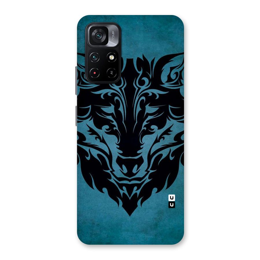 Black Artistic Wolf Back Case for Poco M4 Pro 5G