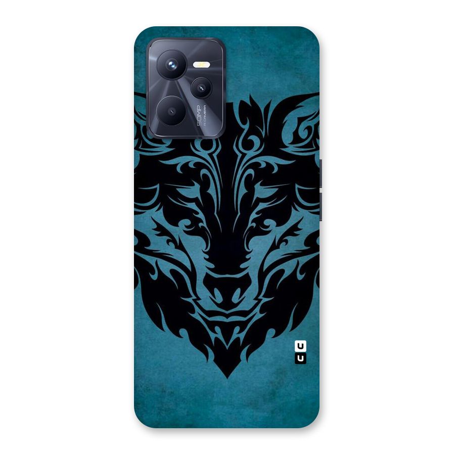 Black Artistic Wolf Back Case for Realme C35