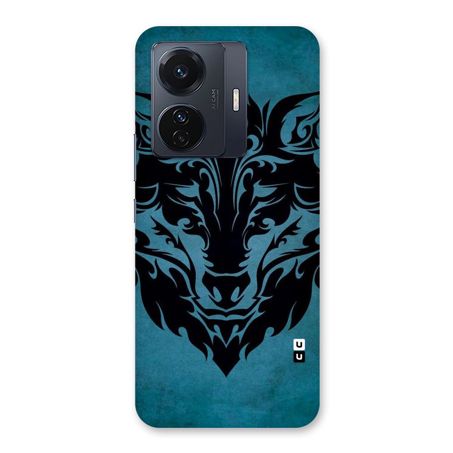 Black Artistic Wolf Back Case for Vivo T1 Pro
