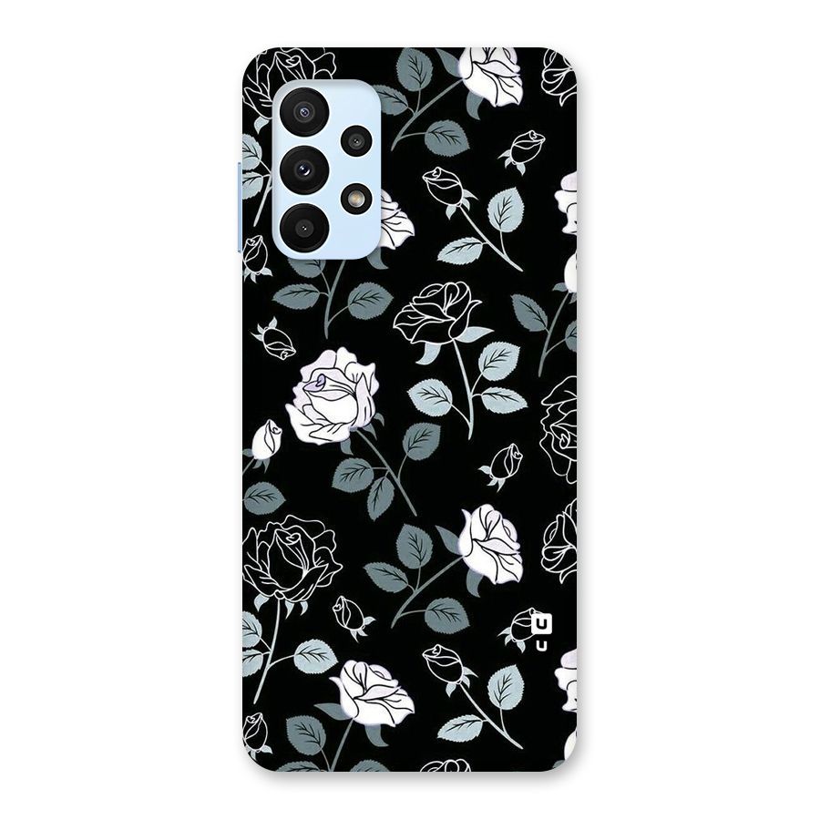 Black Artsy Bloom Back Case for Galaxy A23