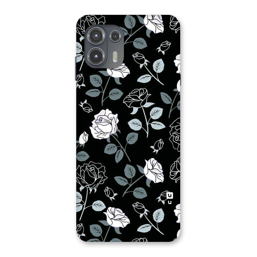 Black Artsy Bloom Back Case for Motorola Edge 20 Fusion