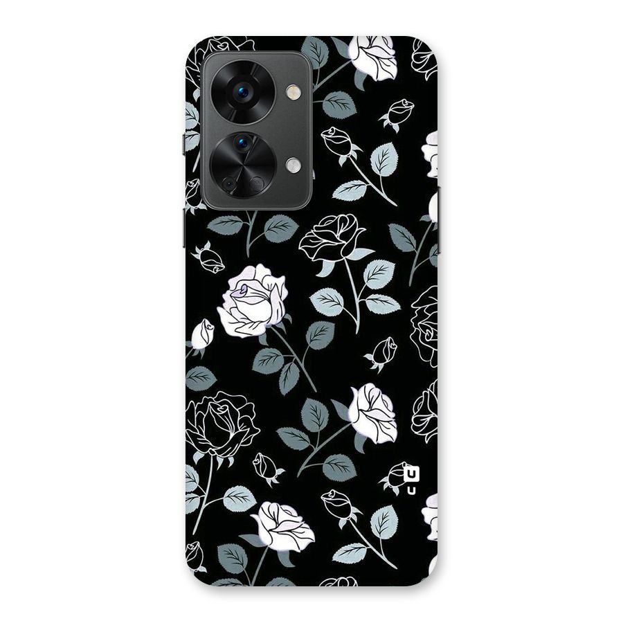 Black Artsy Bloom Back Case for OnePlus Nord 2T