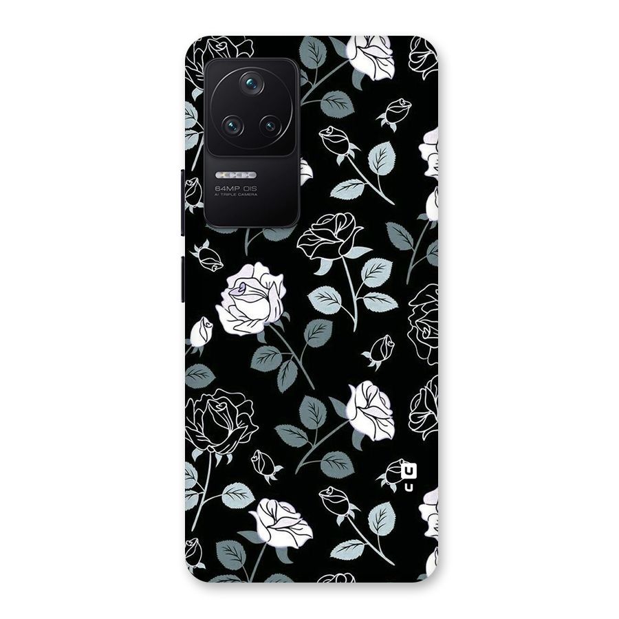 Black Artsy Bloom Back Case for Poco F4 5G