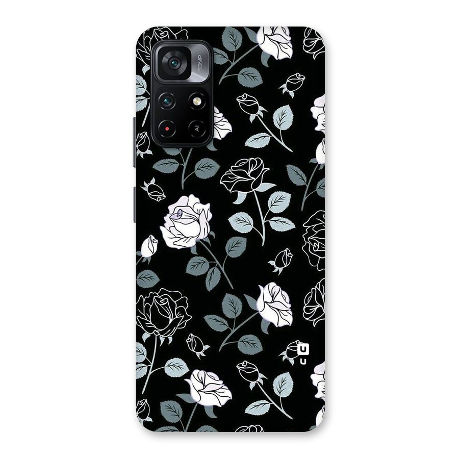 Black Artsy Bloom Back Case for Poco M4 Pro 5G