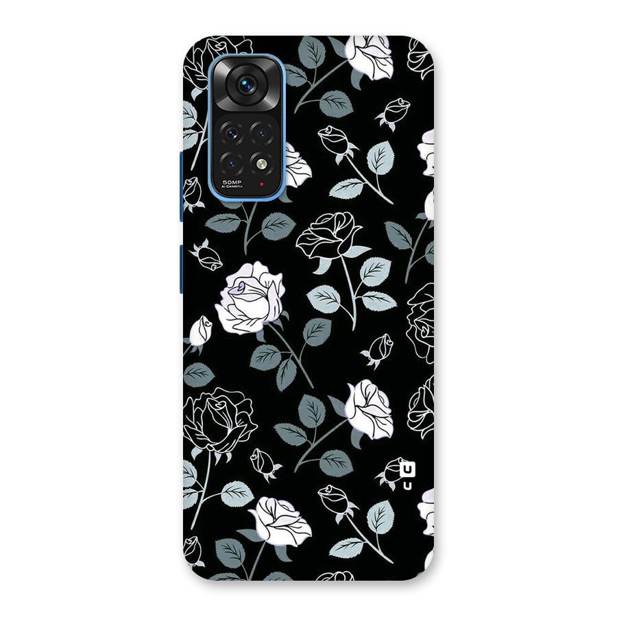 Black Artsy Bloom Back Case for Redmi Note 11S