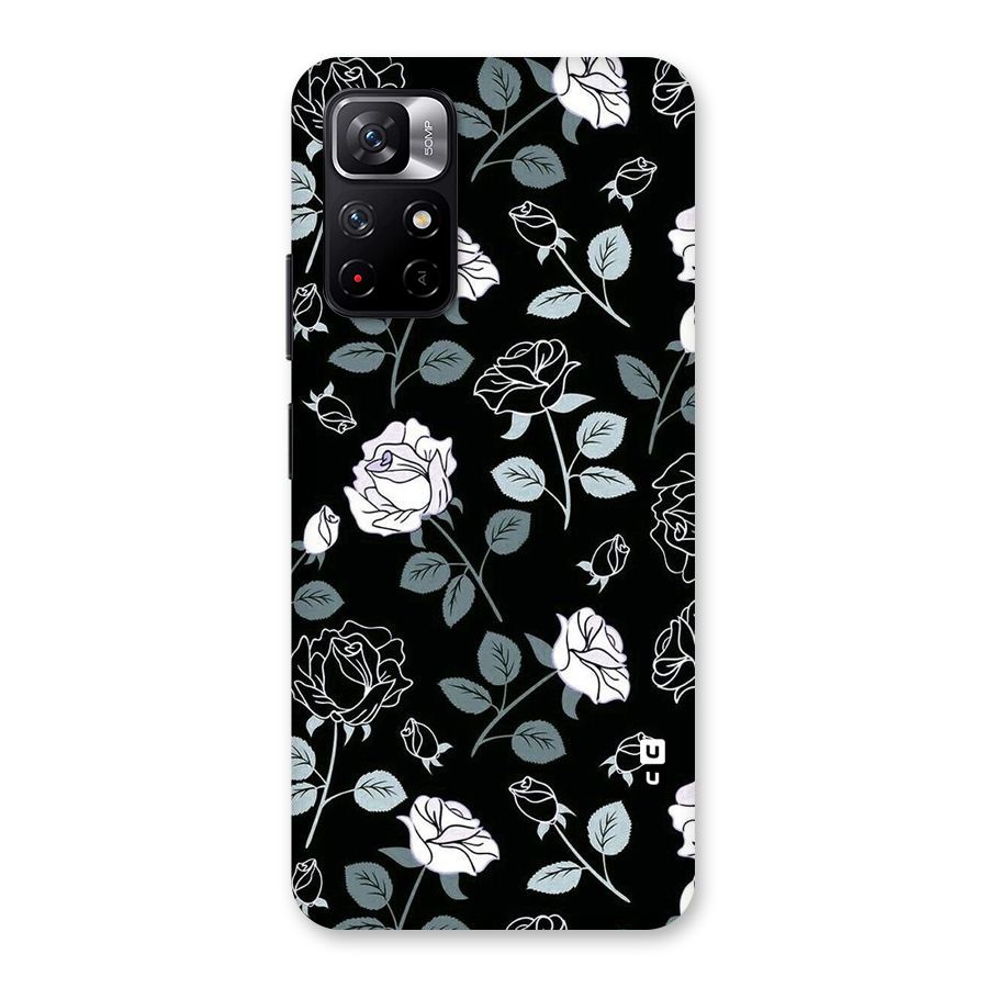 Black Artsy Bloom Back Case for Redmi Note 11T 5G