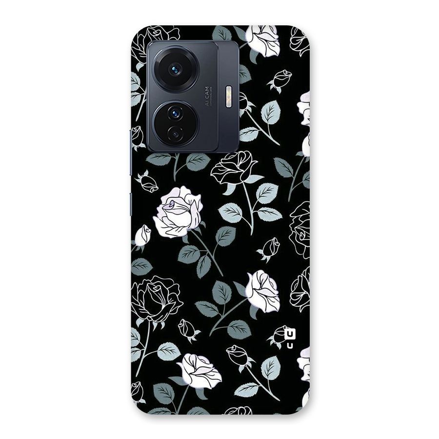 Black Artsy Bloom Back Case for Vivo T1 Pro