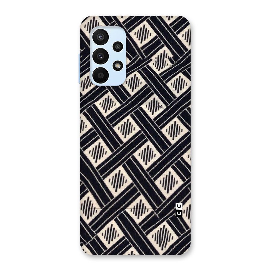 Black Beige Criscros Back Case for Galaxy A23