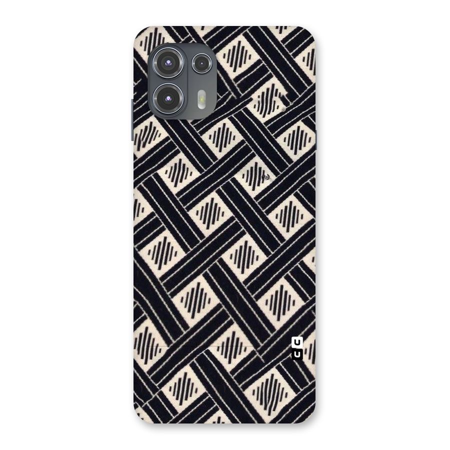 Black Beige Criscros Back Case for Motorola Edge 20 Fusion