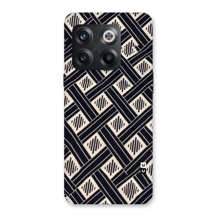Black Beige Criscros Back Case for OnePlus 10T