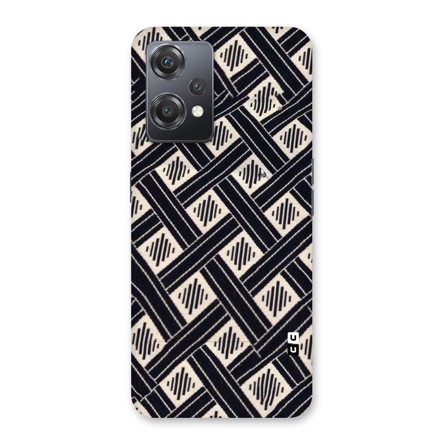 Black Beige Criscros Back Case for OnePlus Nord CE 2 Lite 5G