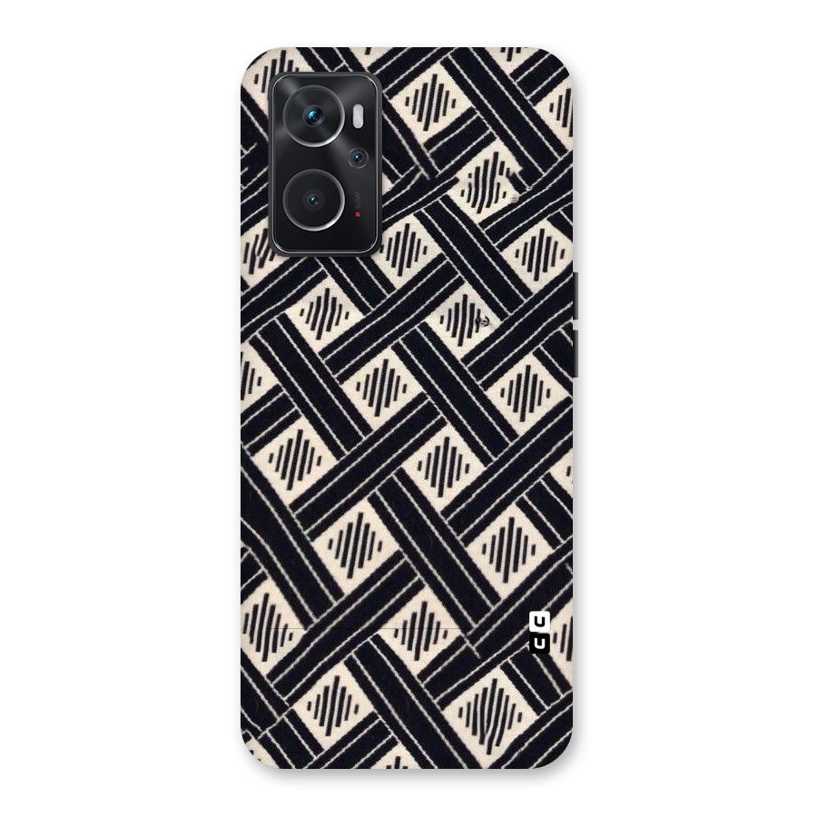 Black Beige Criscros Back Case for Oppo K10 4G