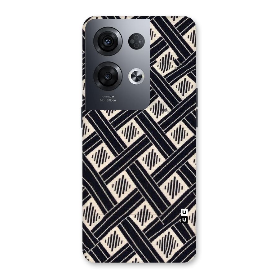 Black Beige Criscros Back Case for Oppo Reno8 Pro 5G