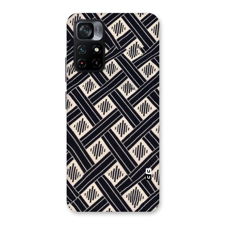 Black Beige Criscros Back Case for Poco M4 Pro 5G