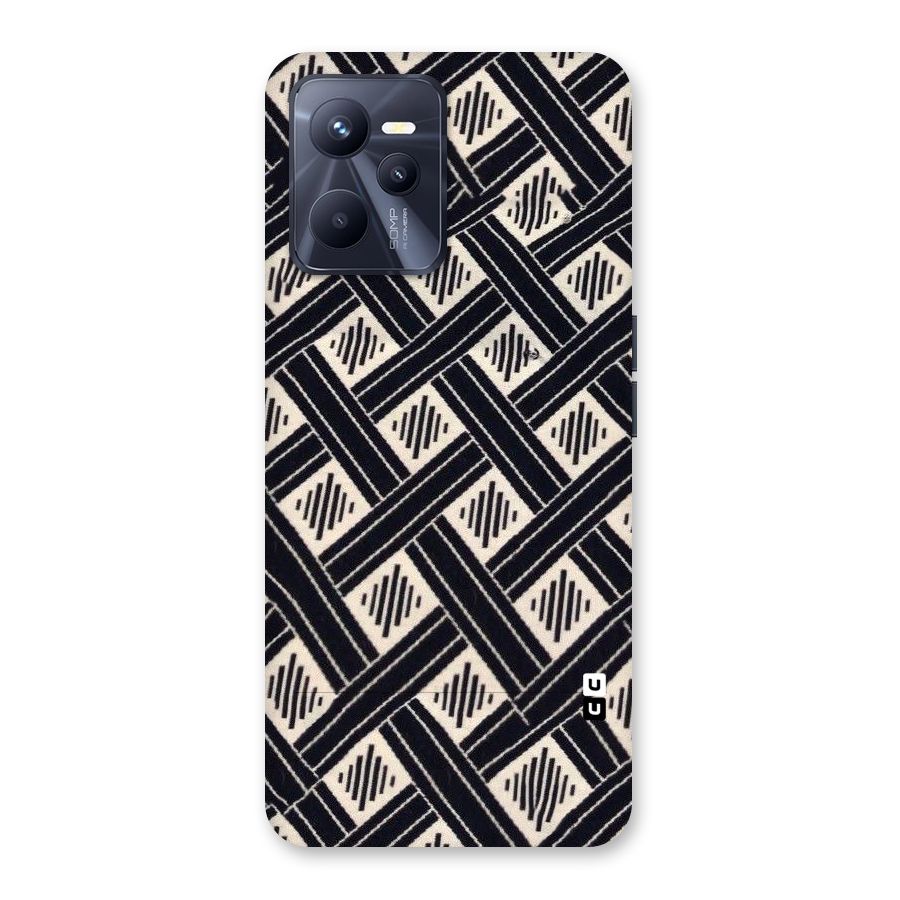 Black Beige Criscros Back Case for Realme C35