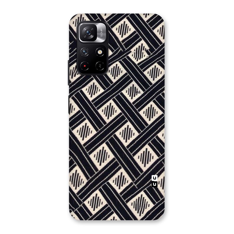 Black Beige Criscros Back Case for Redmi Note 11T 5G