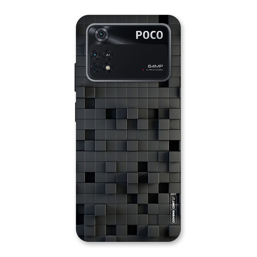 Black Bricks Back Case for Poco M4 Pro 4G