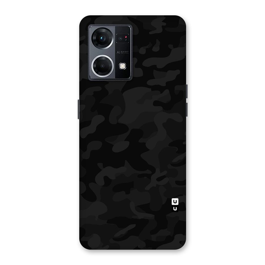 Black Camouflage Glass Back Case for Oppo F21 Pro 5G