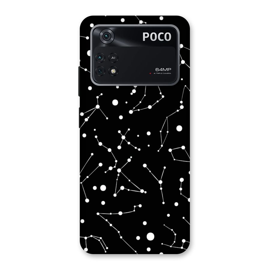 Black Constellation Pattern Back Case for Poco M4 Pro 4G