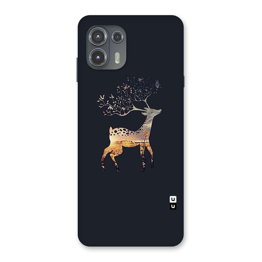 Black Deer Back Case for Motorola Edge 20 Fusion