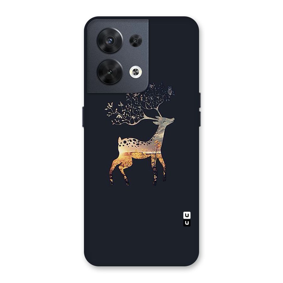 Black Deer Back Case for Oppo Reno8 5G