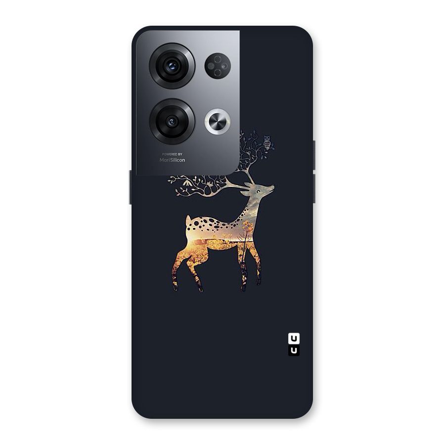 Black Deer Back Case for Oppo Reno8 Pro 5G
