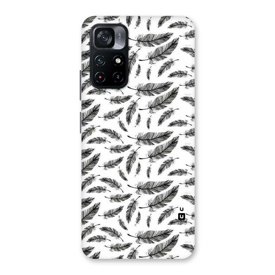 Black Feather Back Case for Poco M4 Pro 5G