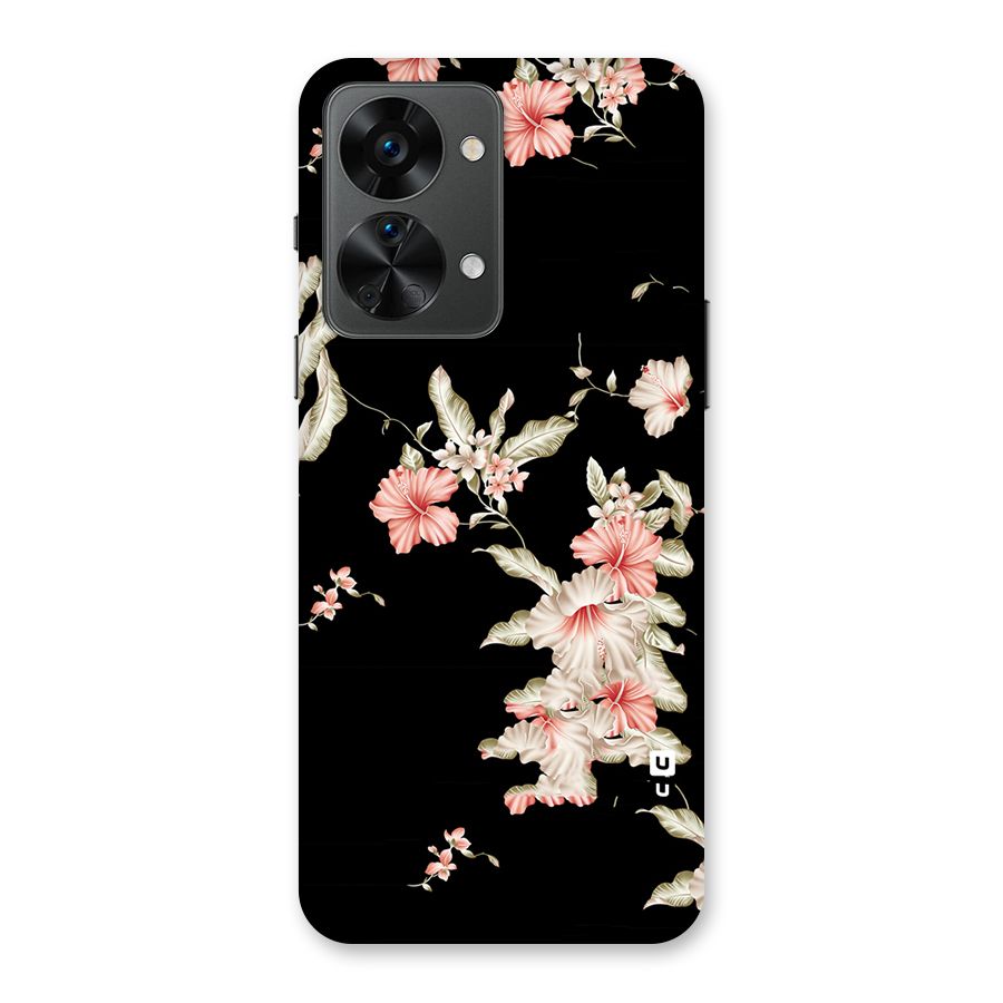 Black Floral Back Case for OnePlus Nord 2T